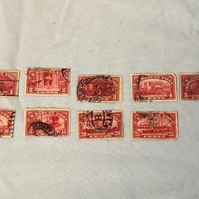 (9) 1912-1913 USA Parcel Post Stamps