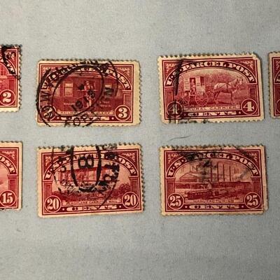 (9) 1912-1913 USA Parcel Post Stamps