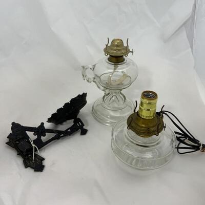 .221. Vintage | Oil Lamp Assortment | Sconce | Electrified