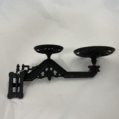 .223. Two Oil Lamps | Double Lamp Cast Iron Sconce