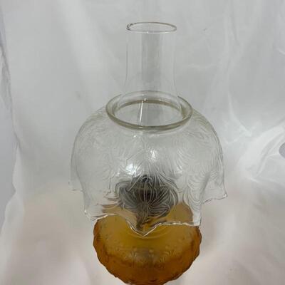 .233. Antique | Victorian Oil Lamp | Cast Iron | Brass 