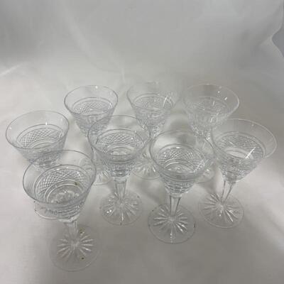 .239. Waterford | Eight White Wine Glasses | Lismore Pattern