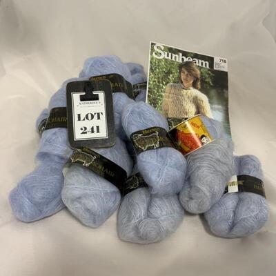 .241. Vintage | Lavendar Mohair Skeins | Pattern