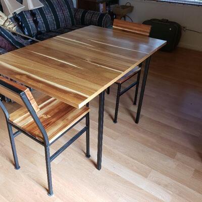 Wood & Metal Kitchen table and chairs 