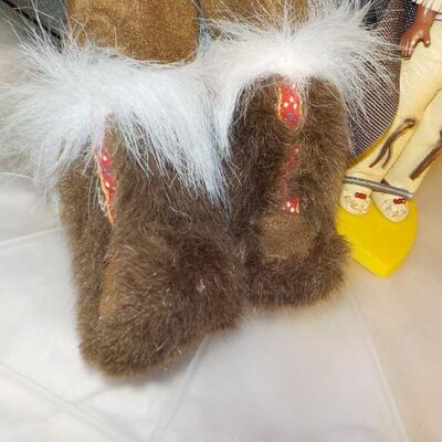 American Indian dolls one 12 in. and 5 in. 