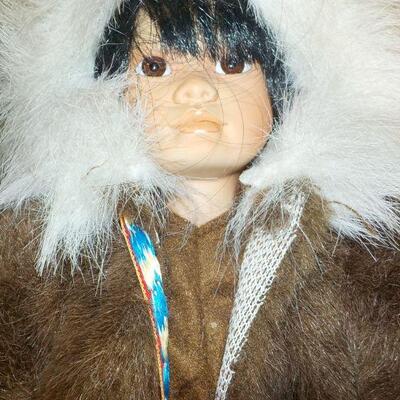 American Indian dolls one 12 in. and 5 in. 