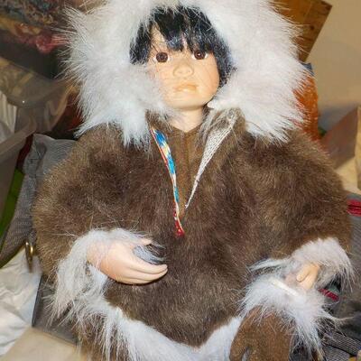 American Indian dolls one 12 in. and 5 in. 