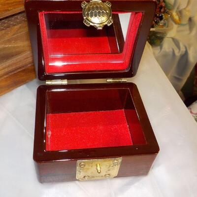 3 Hand crafted trinket Boxes.