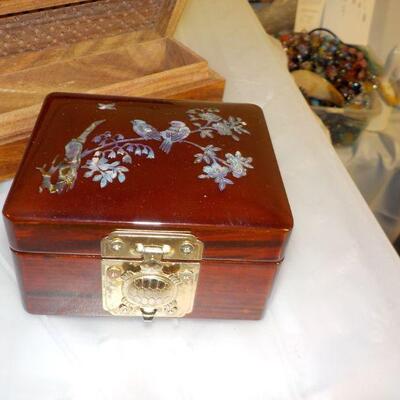 3 Hand crafted trinket Boxes.