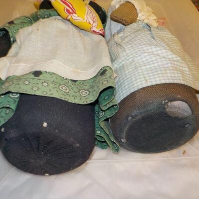 2 Hand made Bottle Dolls from the islands of Latin America.