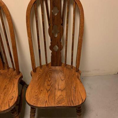 6 Oak table chairs