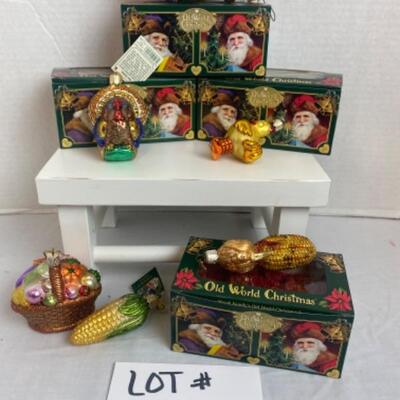 L 206 Old World Christmas Ornaments - thanksgiving 