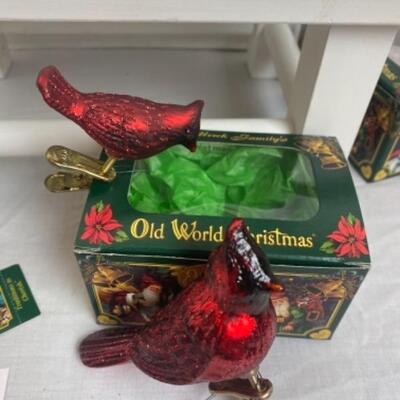 L 207 Old world Christmas ornaments bird theme