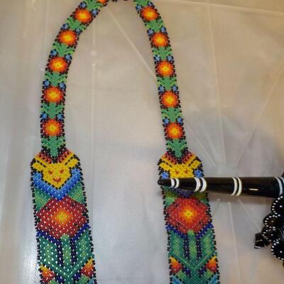 Native American hand made bead Dress and hand painted Armadillo.