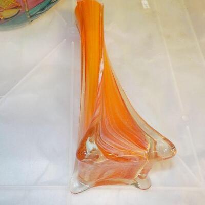 Amazing Vases Glass Multi color and Twisted Translucent Vase.