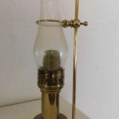 Vintage Brass Post Oil Lantern 13