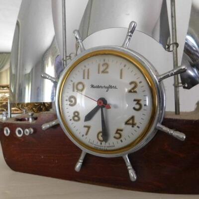 Vintage Mastercrafters Yacht Electric Mantle Clock 17