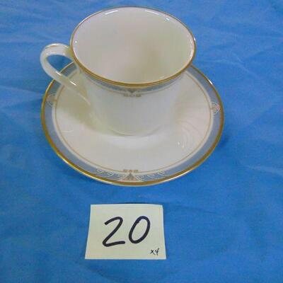 20  Lenox Cups and Saucers