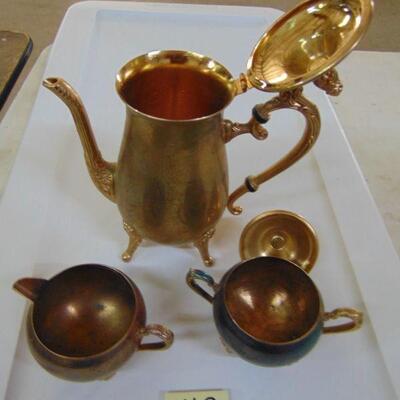 49 Gold Plated tea set