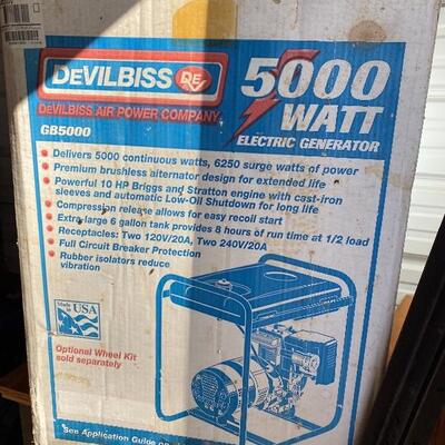 5000 Watt Electric Generator - DeVilbiss