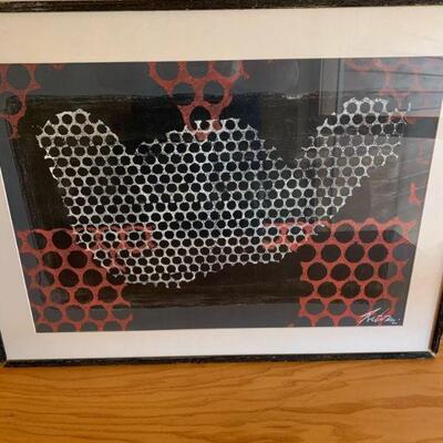 Framed art / "woman giving birth" 