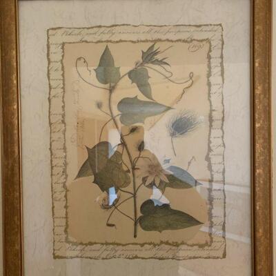 Trio of framed floral prints 