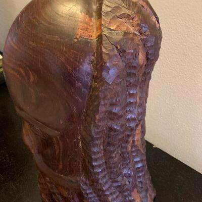 John Shubod carved sculpture 14" x 7" 