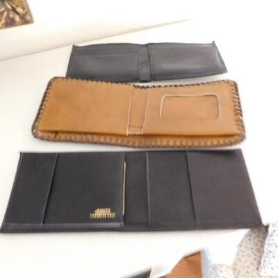 Set of Three Like New Men's Leather Bi-Fold Wallets