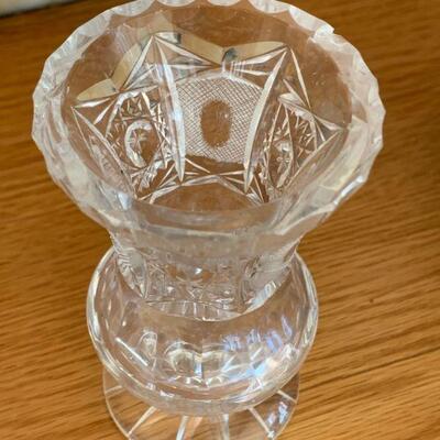 Leaded crystal flower vase