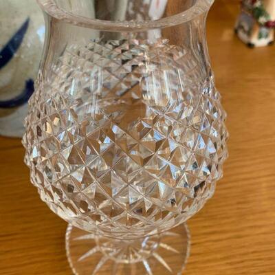 Thick crystal flower vase