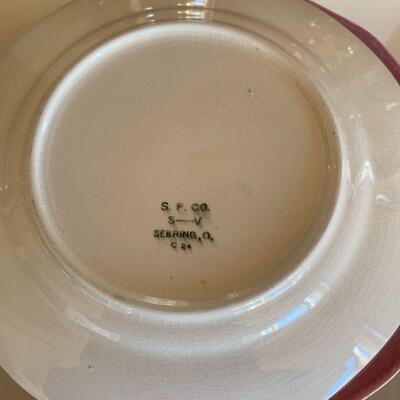 Antique Sebring plate set 
