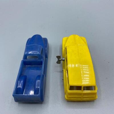 Pair of Vintage Plastic Toy Cars