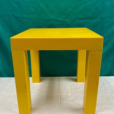 Primary Yellow Plastic Side Table