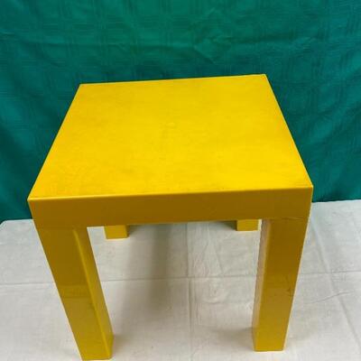 Primary Yellow Plastic Side Table