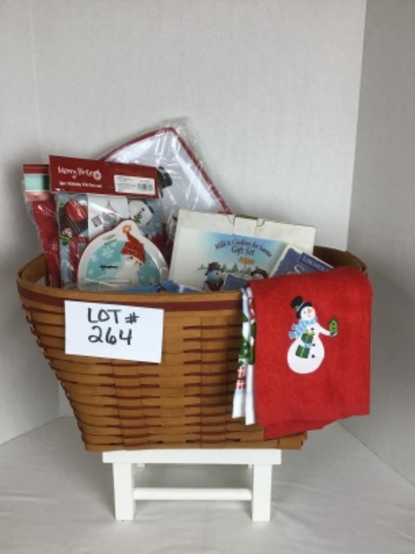 Q 264 Large Snowman Longaberger Basket
