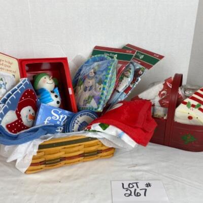 N 267 Snowman and Yankee Candle, Longaberger Basket Lot 