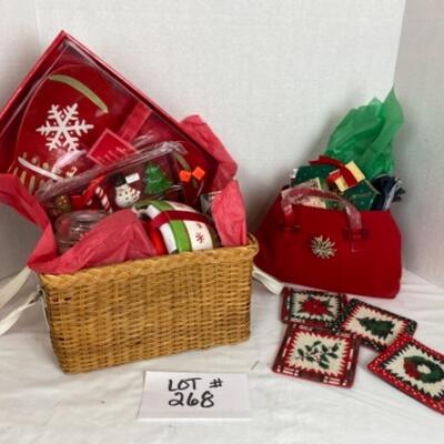 N 268 Gift Basket and Purse Lot 