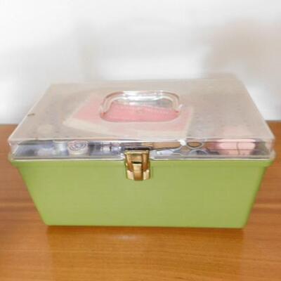 Vintage Sewing Box with Supplies 