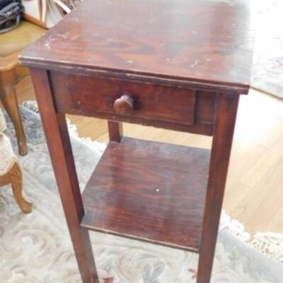 Vintage Solid Wood Lamp Table