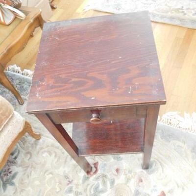 Vintage Solid Wood Lamp Table