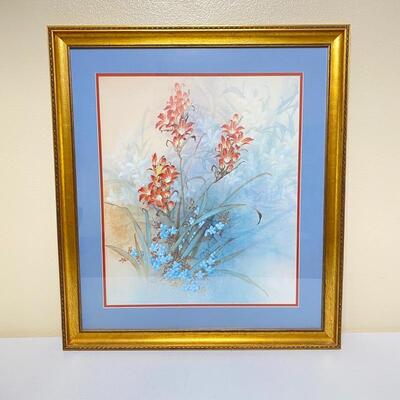 Floral Art with Gold Frame