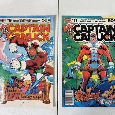 Lot # 65 S Vintage Comics Captain Canuck 1980 #9 & #11 Comely Comix