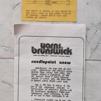 Lot #68 Vintage Brunswick Needlepoint kit Spring Tulip Wool Yarn