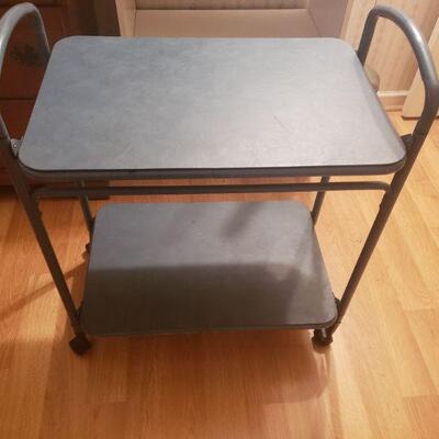 Metal framed rolling cart