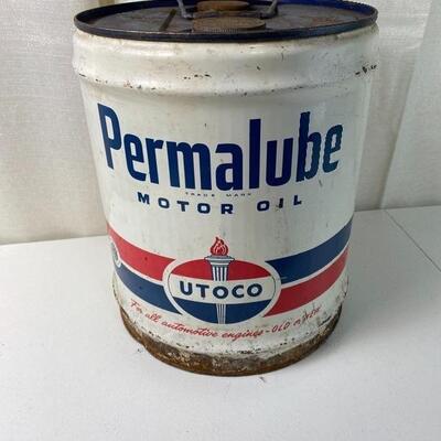Lot# 89 UTOCO Permalube 5 g. Can Advertising Oil Gas Shell Exxon