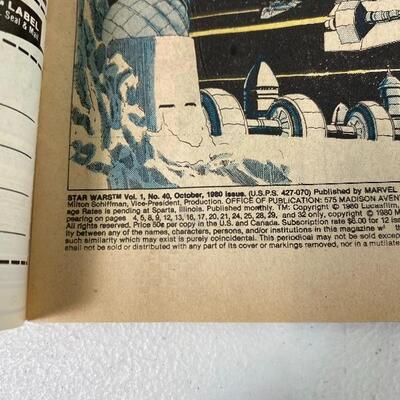 Lot #98 S Vintage Marvel Comics Group Star Wars The Empire Strikes Back Volume 1 #40 1980
