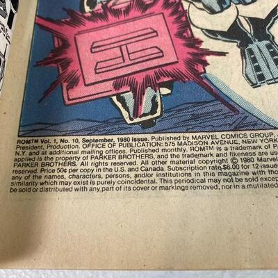 Lot #101 S Vintage 1980 Marvel Comics Group Rom Volume 1 #6 & #10