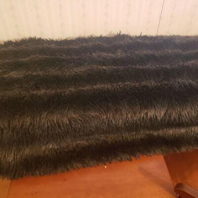 Vintange Patchwork/ Fur Quilt hand made