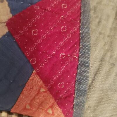 Patchwork Quilt/ white backing