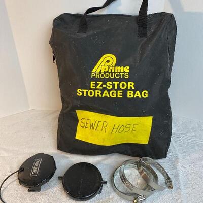 Lot# 116 RV Camper Sewage Drain Hose Storage Bag Spare Parts 